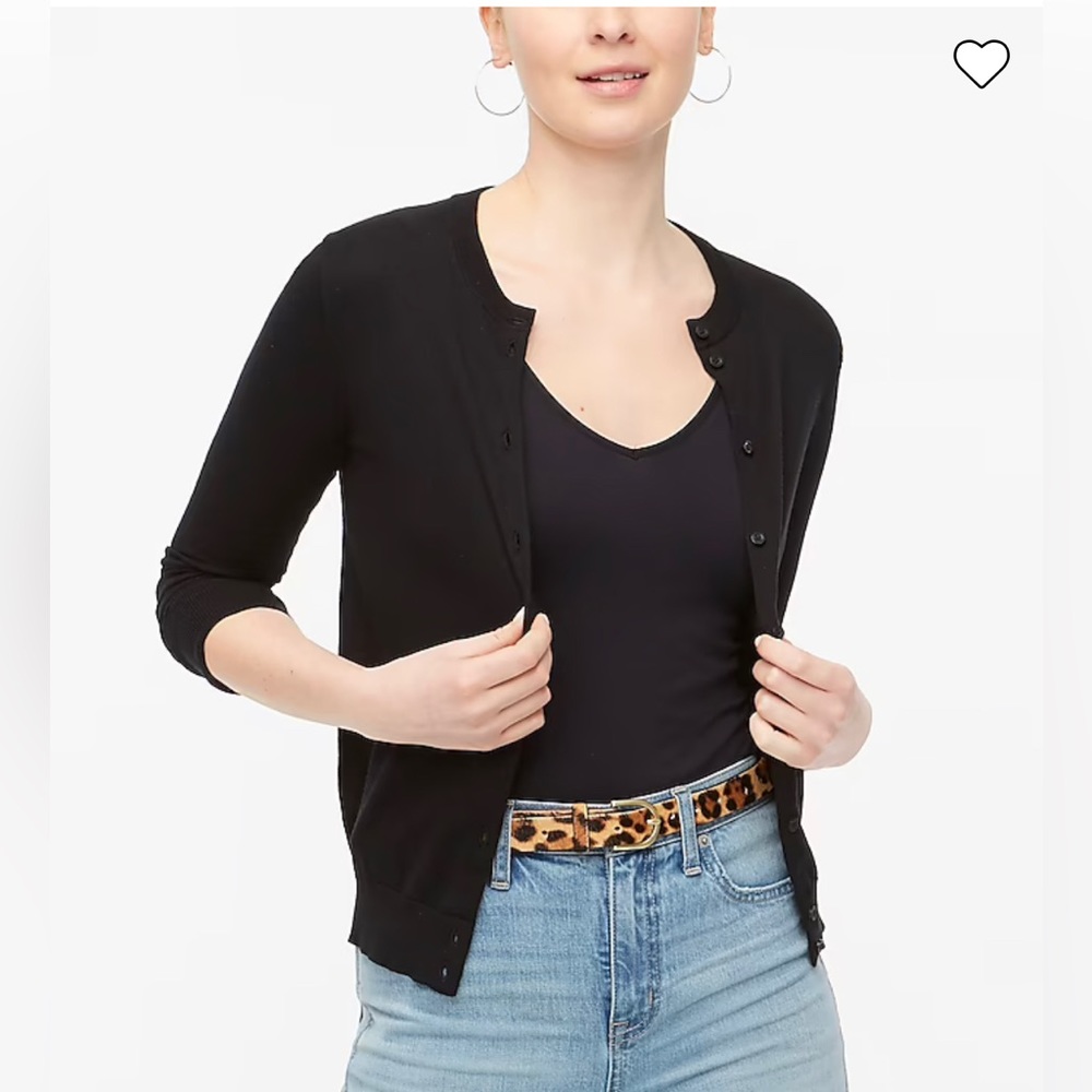 J. Crew Black & Mustard Cardigans, Size XS (LOT OF 2)